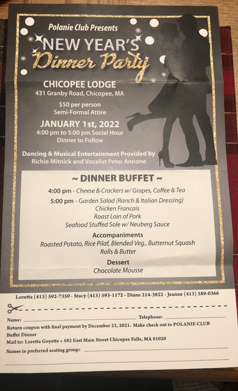 New Years Day Dinner Dance sponsored by the Polanie Club at The ...